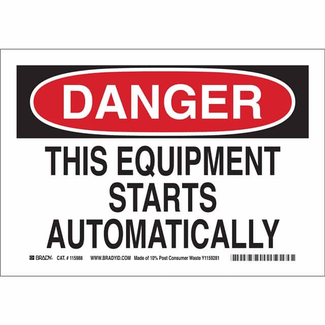 116152 B563,ECO, 7"H X 10"W, DANGER SIG