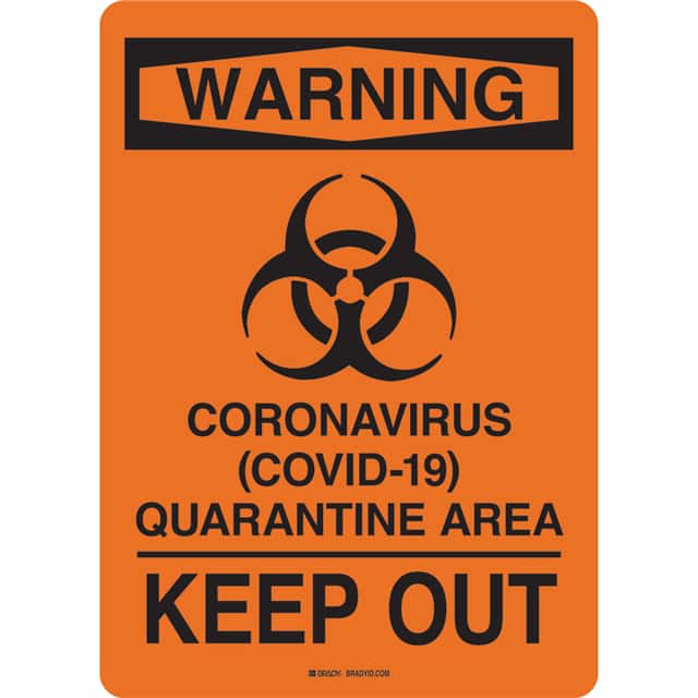 170195 B555, 14X10, WARNING,COVID-19 QU