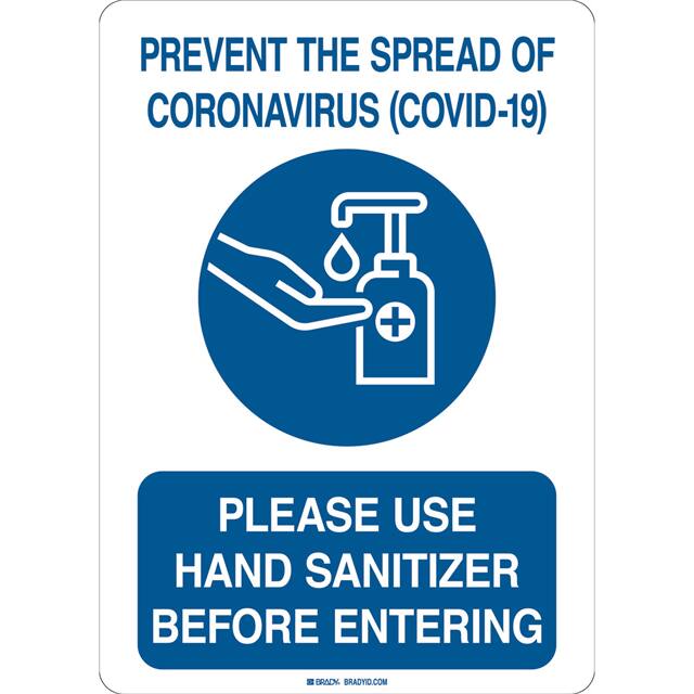 170172 B555, 10X7, USE HAND SANITIZER