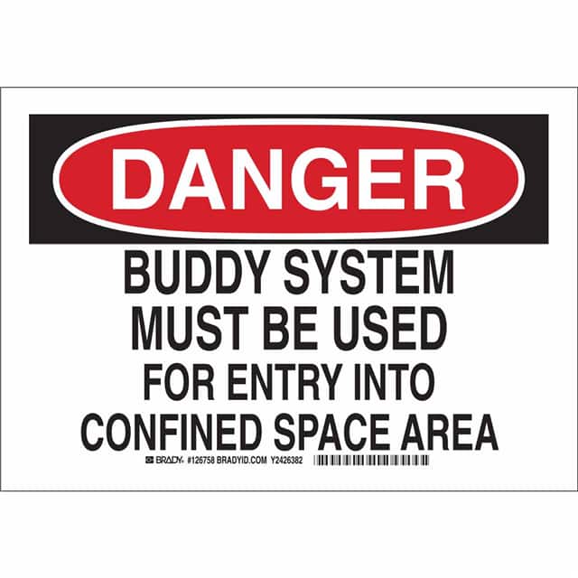 126759 B555 10X14 BLK/RED/WHT DANGER BU
