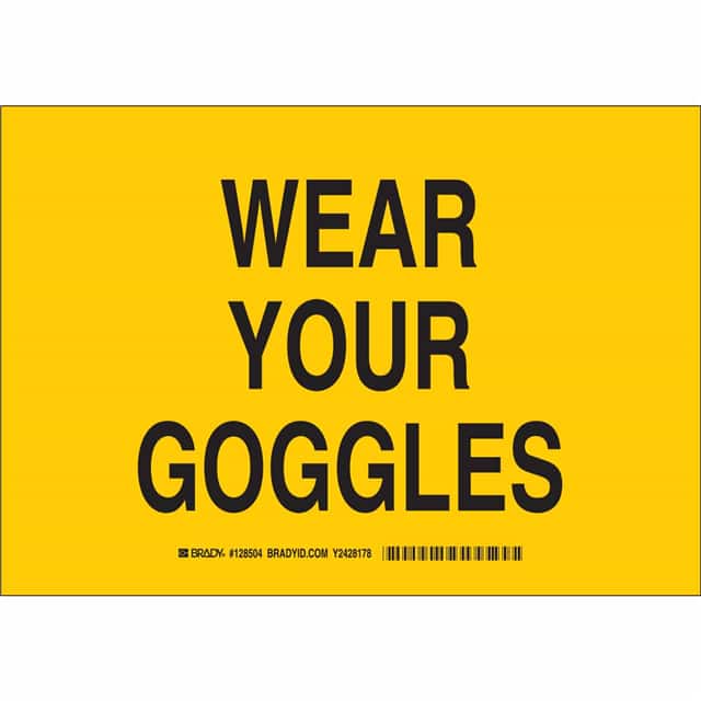 128504 B302 7X10 BLK/YEL WEAR YOUR GOGG