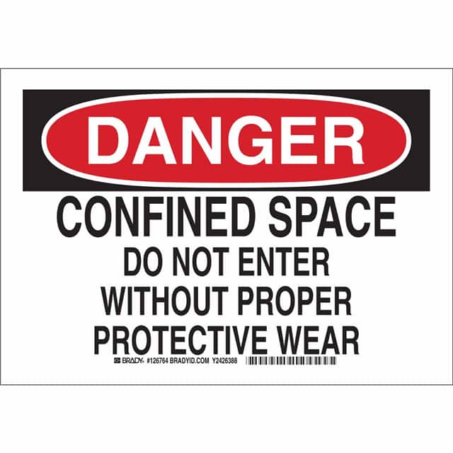 126764 B302 7X10 BLK/RED/WHT DANGER CON