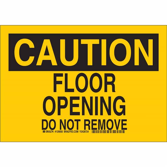 129050 B302 7X10 BLK/YEL CAUTION FLOOR