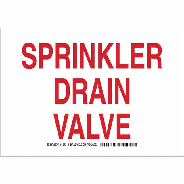 127310 B302 7X10 RED/WHT SPRINKLER DRAI