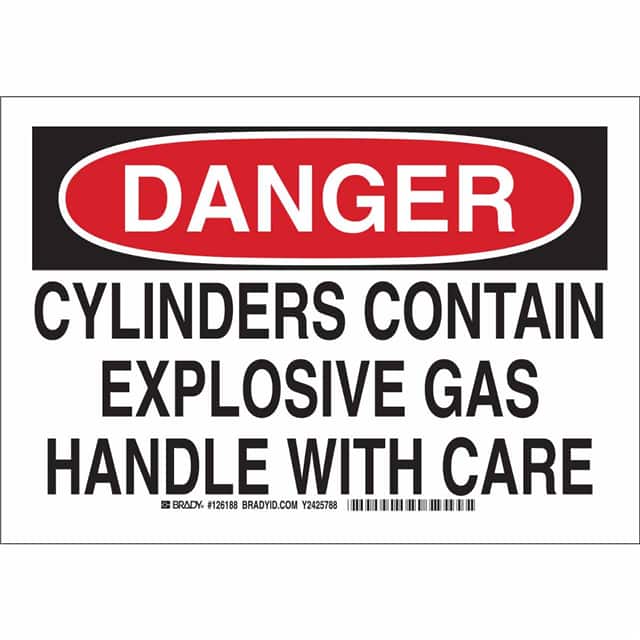 126188 B302 7X10 BLK/RED/WHT DANGER CYL