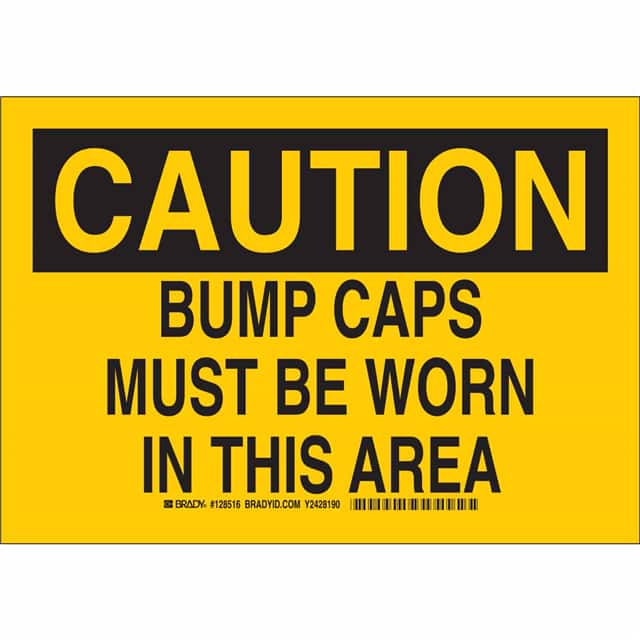 128518 B401 10X14 BLK/YEL CAUTION BUMP