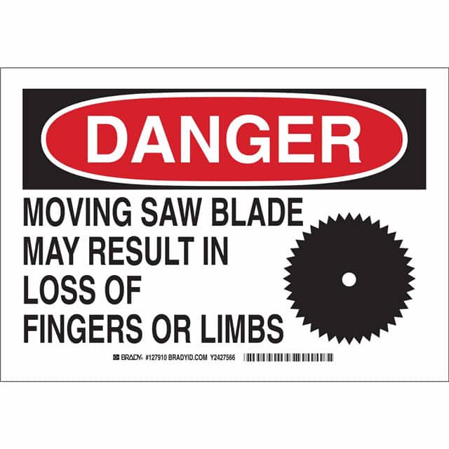 127912 B401 10X14 BLK/RED/WHT DANGER MO
