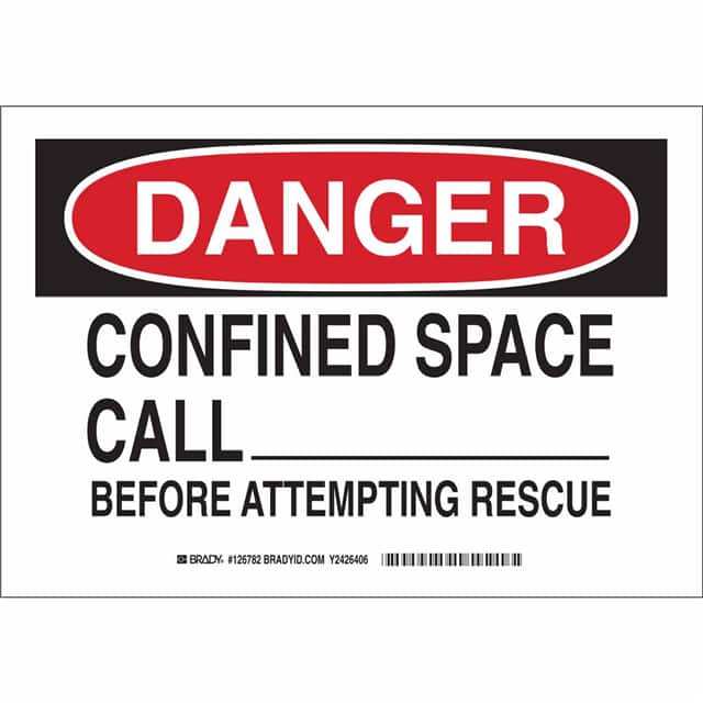 126783 B555 10X14 BLK/RED/WHT DANGER CO