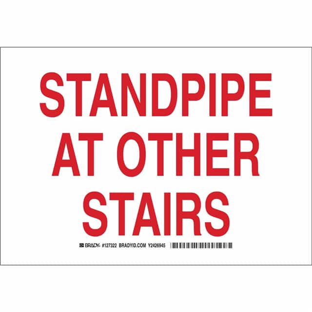 127324 B401 10X14 RED/WHT STANDPIPE AT