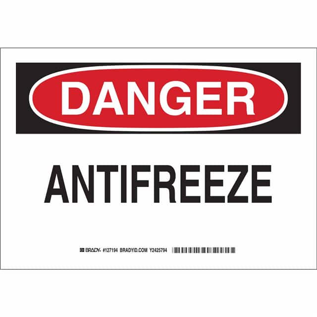 126195 B555 10X14 BLK/RED/WHT DANGER AN