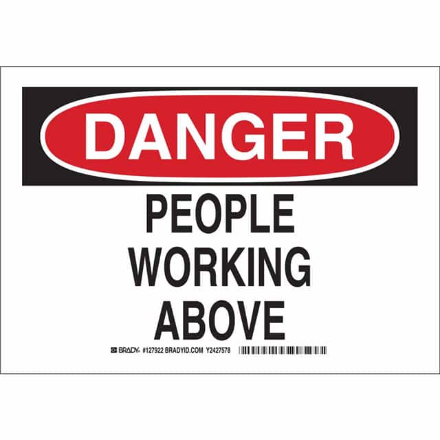 127923 B555 10X14 BLK/RED/WHT DANGER PE