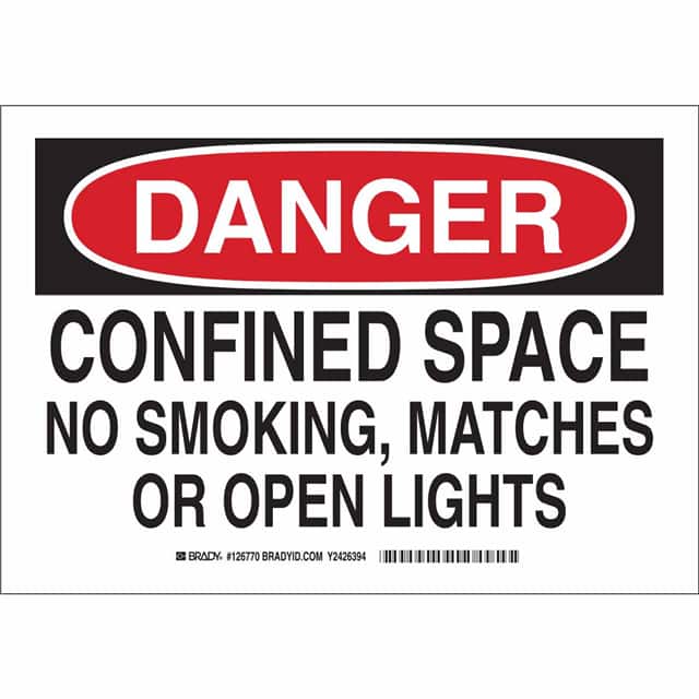 126771 B555 10X14 BLK/RED/WHT DANGER CO