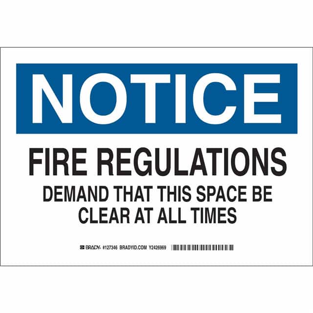 127346 B302 7X10 BLK/BLU/WHT NOTICE FIR