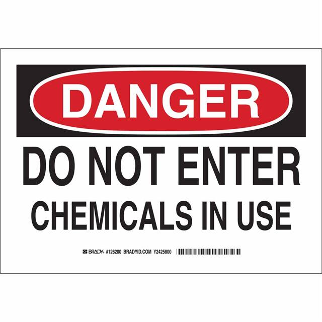 126201 B555 10X14 BLK/RED/WHT DANGER DO