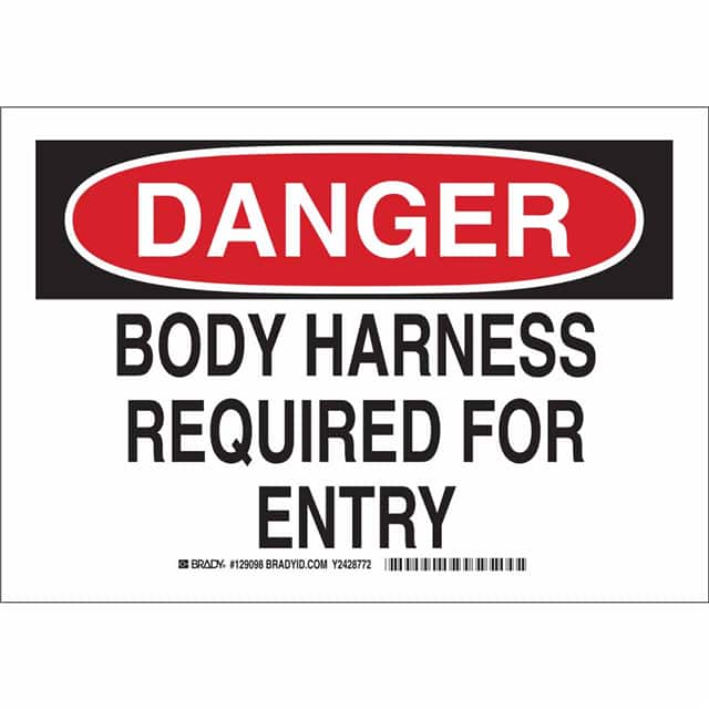 129098 B302 7X10 BLK/RD/WHT DANGER BODY