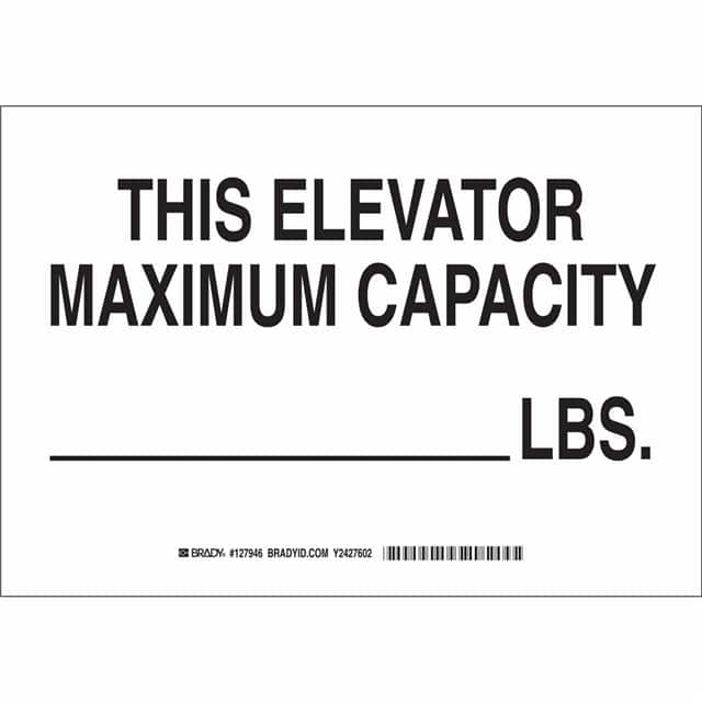 127946 B302 7X10 BLK/WHT THIS ELEVATOR