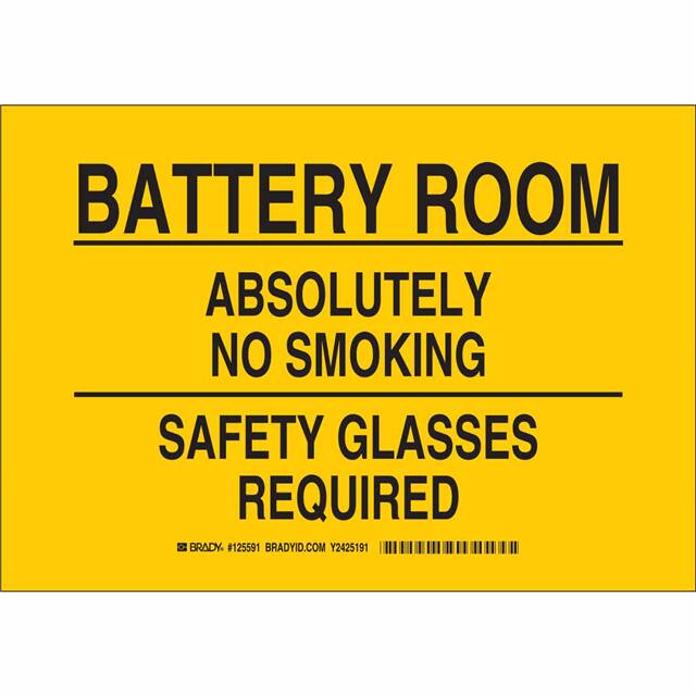 125593 B401 10X14 BLK/YEL BATTERY ROOM
