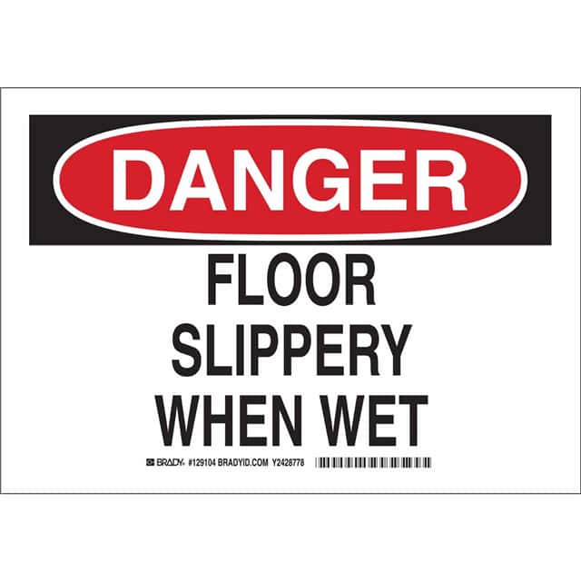 129105 B555 10X14 BLK/RED/WHT DANGER FL