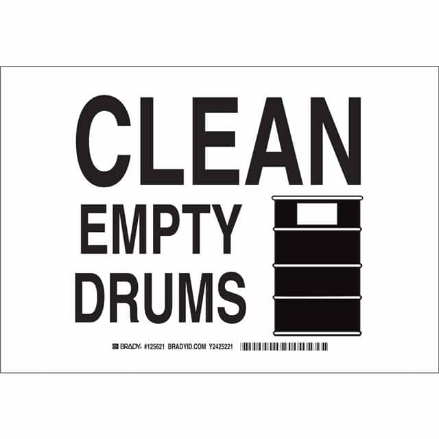125622 B555 10X14 BLK/WHT CLEAN EMPTY D