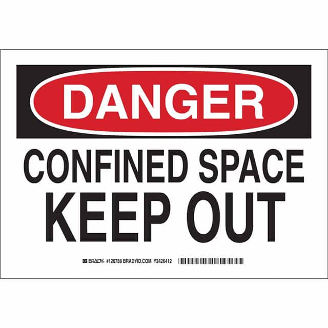 126791 B302 10X14 BLK/RED/WHT DANGER CO