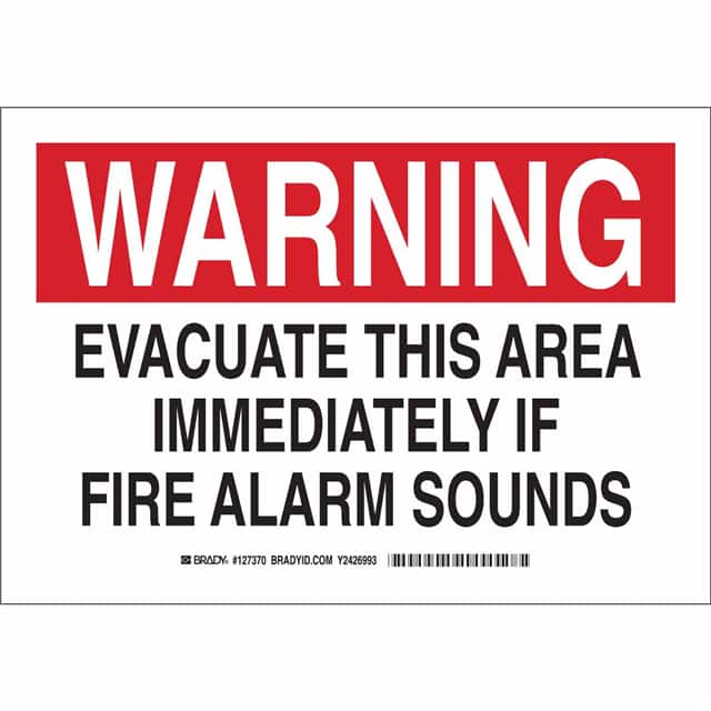 127371 B555 10X14 BLK/RED/WHT WARNING E