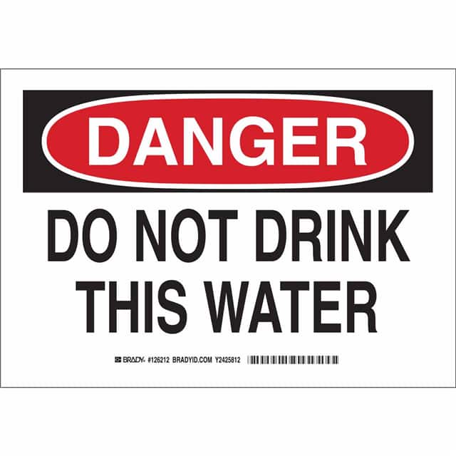 126213 B555 10X14 BLK/RED/WHT DANGER DO