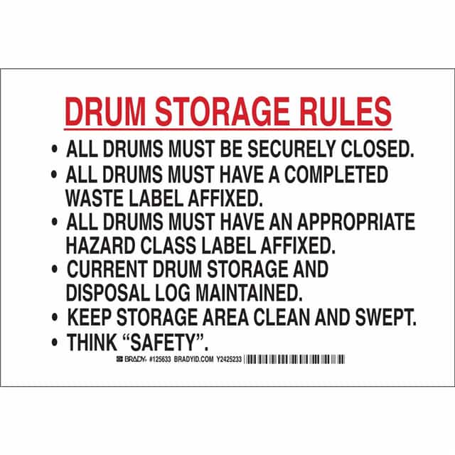 125634 B555 10X14 BLK/RD/WHT DRUM STORA