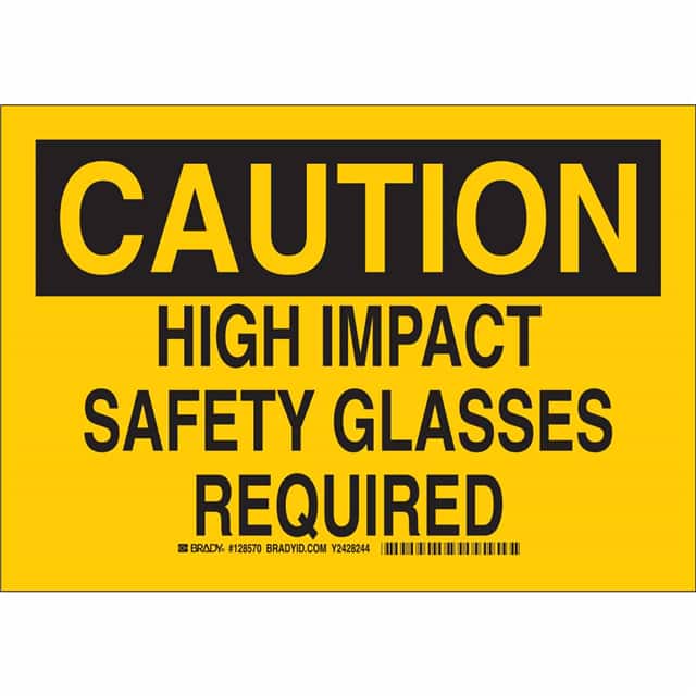 128571 B555 10X14 BLK/YEL CAUTION HIGH