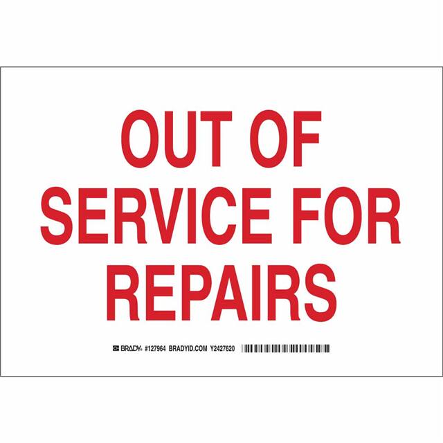 127963 B401 7X10 RED/WHT OUT OF SERVICE