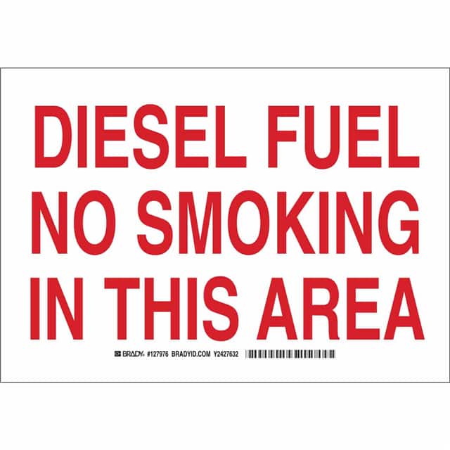 127977 B555 10X14 RD/WHT DIESEL FUEL NO