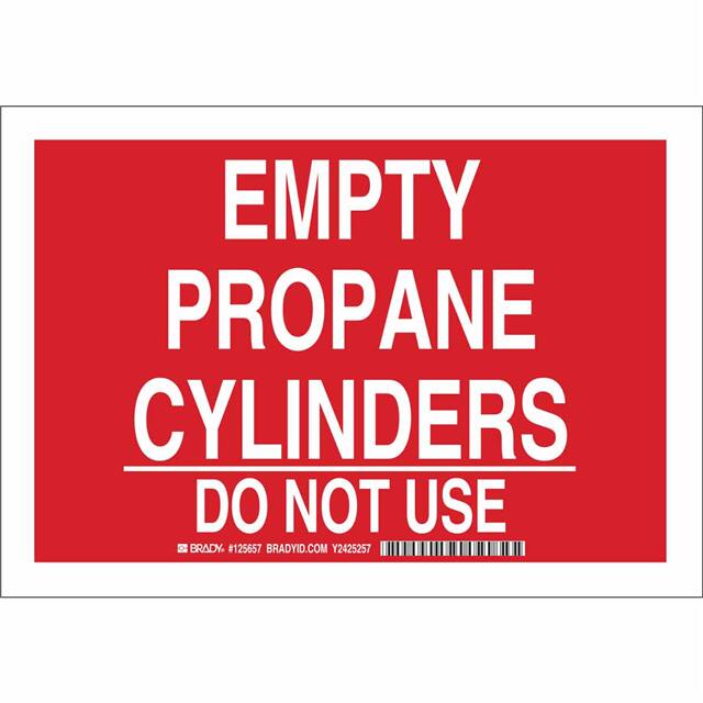 125660 B302 10X14 WHT/RED EMPTY PROPANE