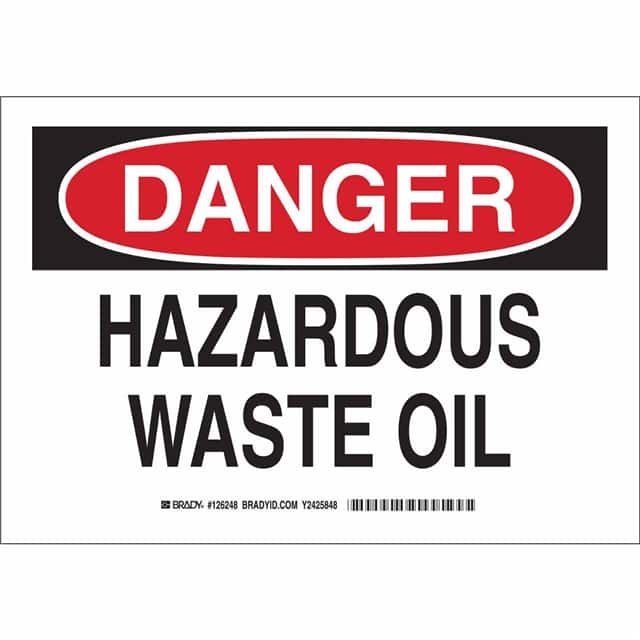 126249 B555 10X14 BLK/RED/WHT DANGER HA