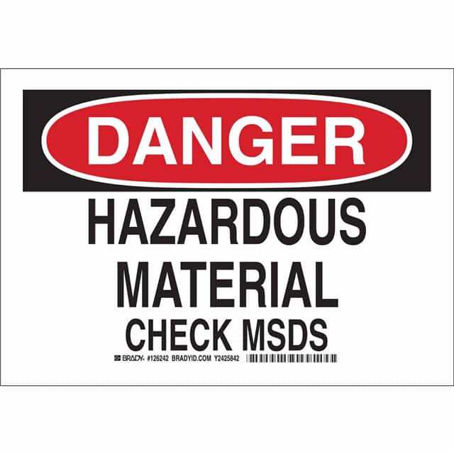 126242 B302 7X10 BLK/RED/WHT DANGER HAZ