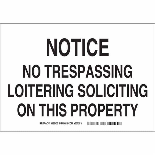 122600 ADMITTANCE SIGN
