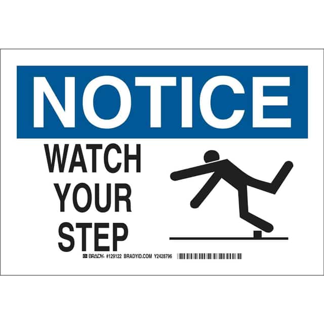 129125 B302 10X14 BLK/BLU/WHT NOTICE WA