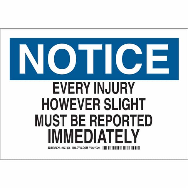 127409 B302 10X14 BLK/BLU/WHT NOTICE EV