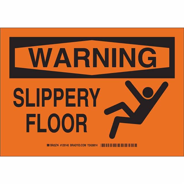 129138 B555 7X10 BLK/ORG WARNING SLIPPE