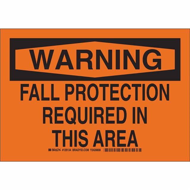 129135 B555 10X14 BLK/ORG WARNING FALL