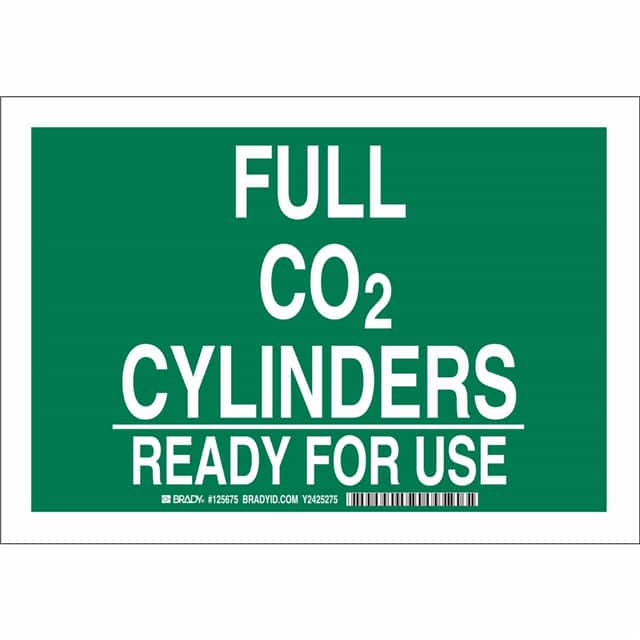 125674 B401 7X10 WHT/GRN FULL CO2 CYLIN