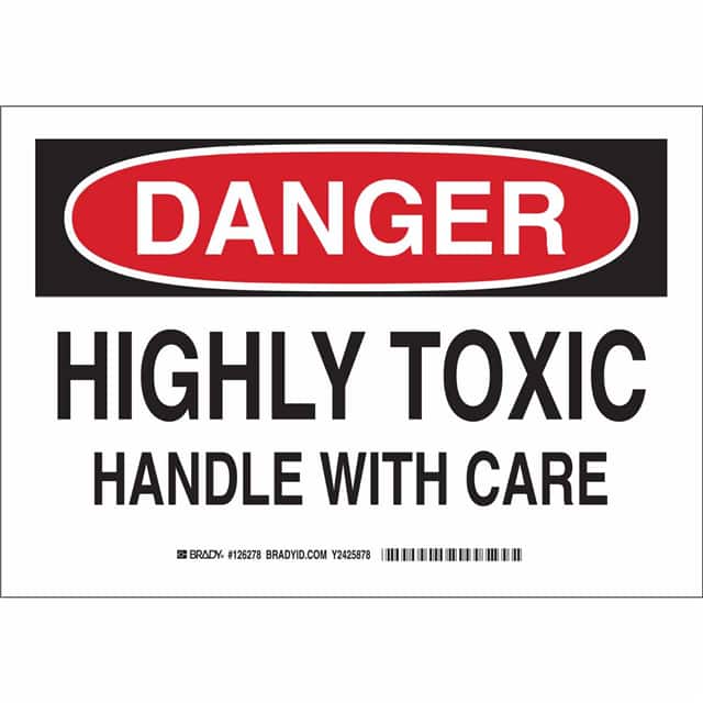 126277 B401 7X10 BLK/RED/WHT DANGER HIG