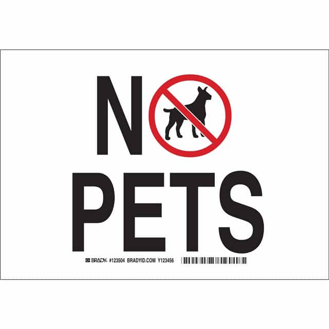 123507 B302 10X14 BLK/RED/WHT NO PETS