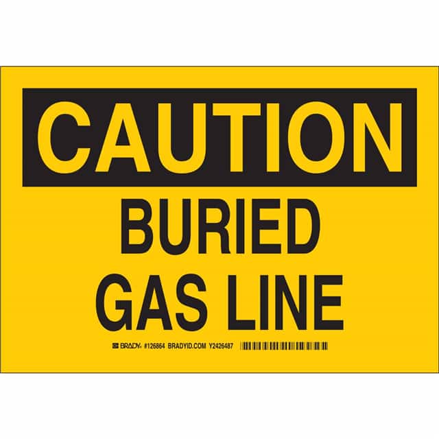 126864 B555 7X10 BLK/YEL CAUTION BURIED