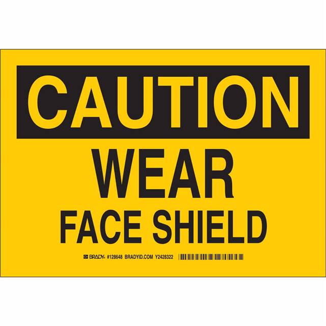 128646 B555 7X10 BLK/YEL CAUTION WEAR F