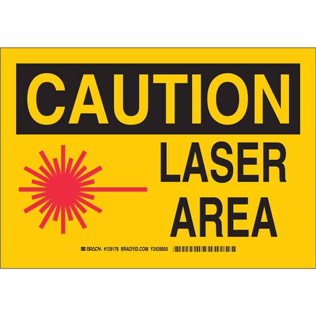129179 B302 10X14 BLK/RD/YEL CAUTION LA