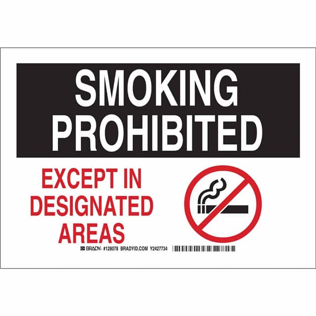 128080 B401 10X14 BLK/RD/WHT SMOKING PR