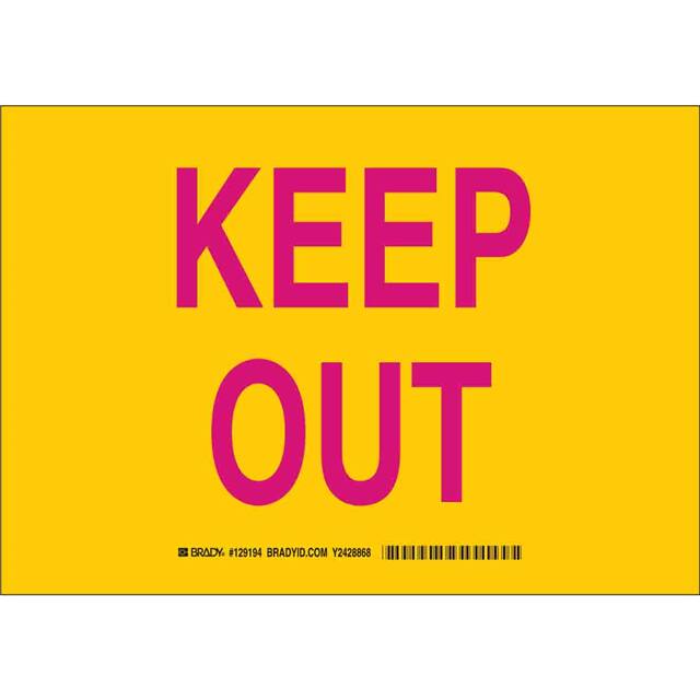 129193 B401 7X10 MAG/YEL KEEP OUT