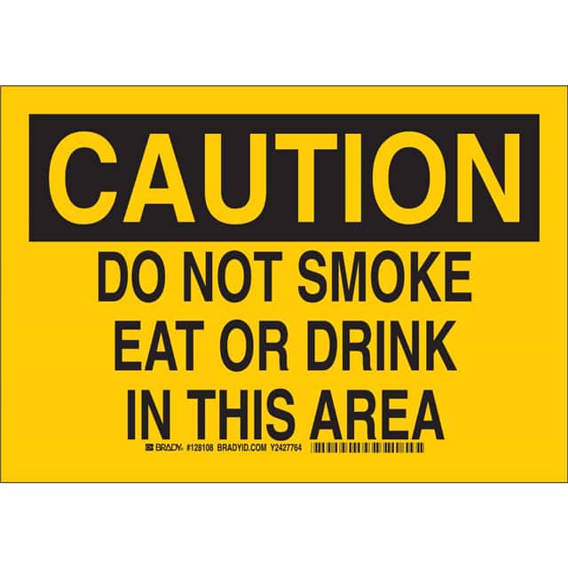 128109 B555 10X14 BLK/YEL CAUTION DO NO