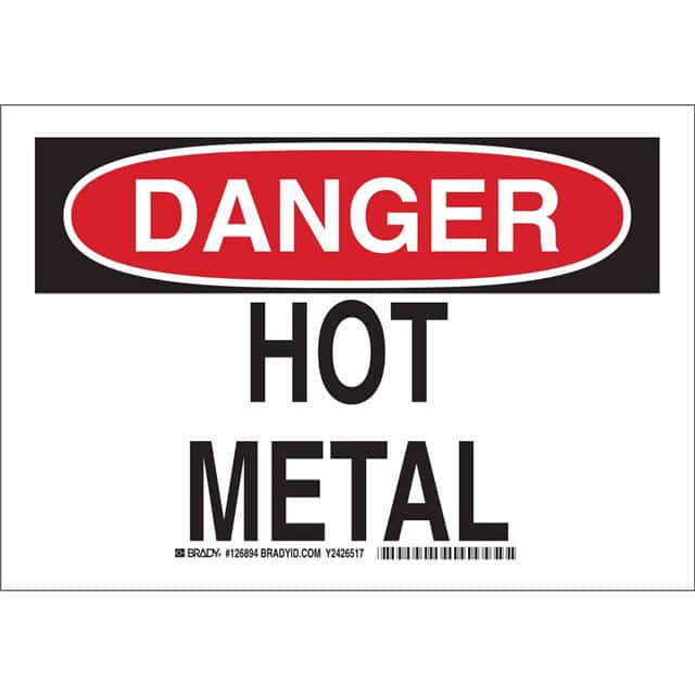 126894 B555 7X10 BLK/RED/WHT DANGER HOT