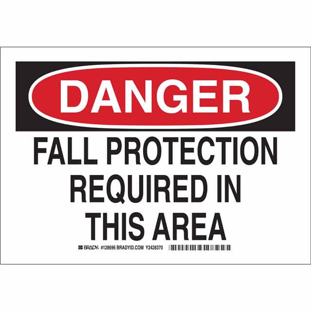 128694 B555 7X10 BLK/RED/WHT DANGER FAL