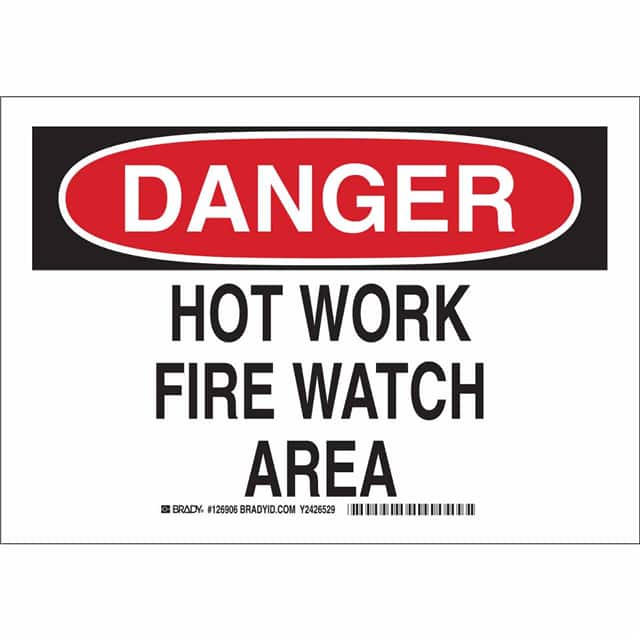 126907 B401 7X10 BLK/RED/WHT DANGER HOT
